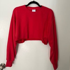 TNA Airy Fleece Boyfriend Cropped Sweatshirt